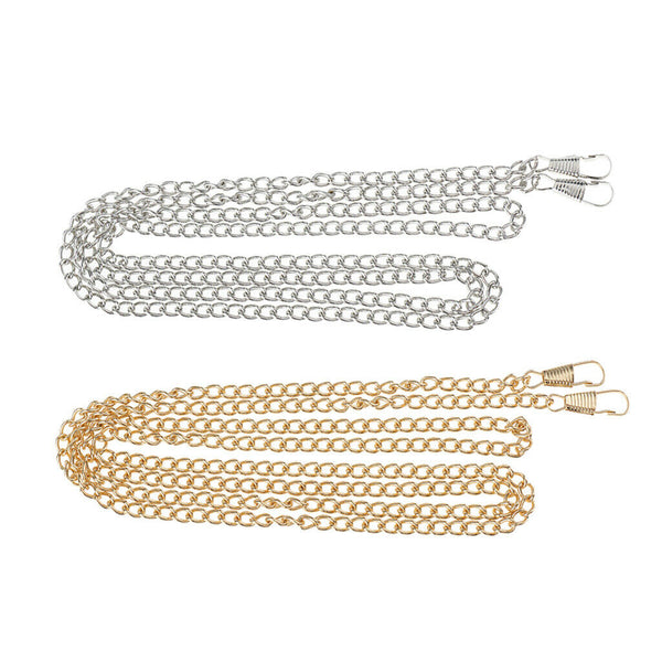 2x Bag Chain Strap Handbag Women Cross Body Shoulder Bag Belt Replacement 47inch