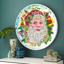 Xmas Santa Mural Pink Tassels Special Shape DIY Diamond Painting Home Decor