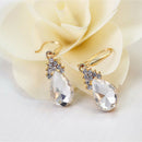 Necklace Earrings Diamond Water droplets Elegant Women Jewellery Set of Cry B3C9
