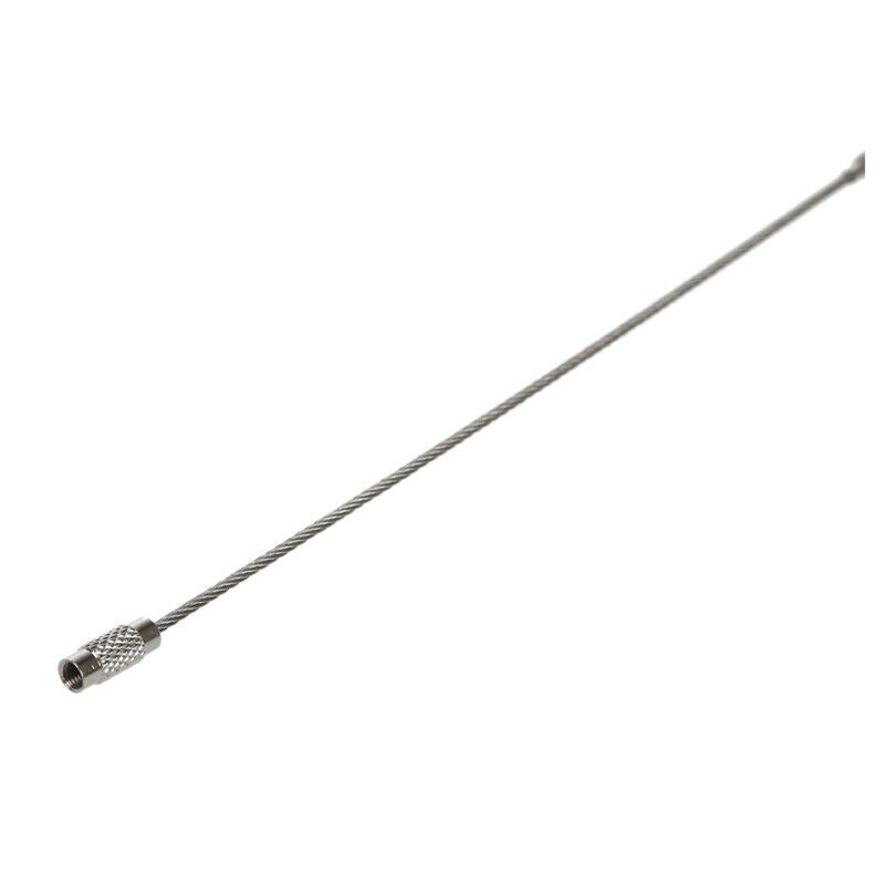 100pcs Stainless Steel Screw Locking Wire Keychain Cable Key Rings Outdoor  R2B2