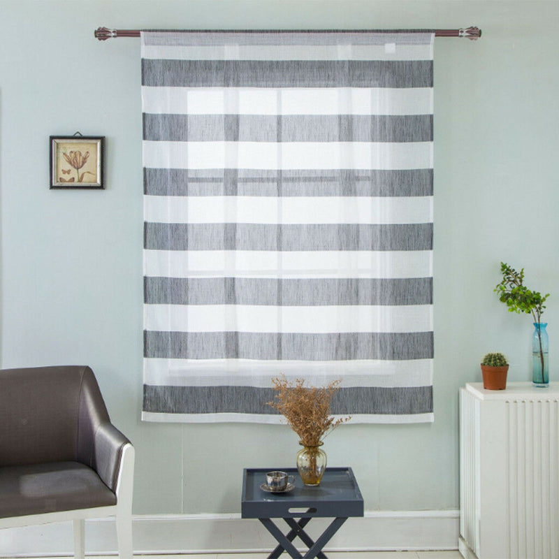 Romantic Tie Up Curtain Sheer Shade Short Roman Sheer Balloon Curtain 02