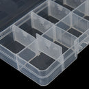 Clear Plastic Tackle Box 10 Compartment  Fly Fising Lure Box Tool Case 3C