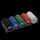 100 Pcs 5 Colors Poker Chips Poker Chips With Acrylic Storage Box For Casino