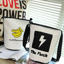 School Girls Canvas Shoulder Bag Boy Animal Banana Prints Shoulder & Crossb