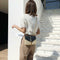 Straw Leather Women Messenger Bag Small Flap Purse Shoulder Handbag (Black)