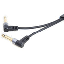 3.5mm Socket Stereo Female to Dual 6.35mm Plug Male Y Splitter Cable 9 inch