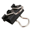 12 piece collection metal black documents binding clips 15mm