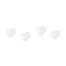 5X(100pcs Translucent Rubber Earring Stopper Backs White 4mmx6mm X5Q3)
