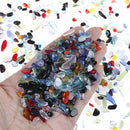 100g Natural Chip Stone Irregular Shape Obsidian Tourmaline Gravel Loose St NMsp