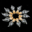 lot 10x Chili Shape Glass Cork Bottle Jars Vials Wishing Bottles DIY Pendant