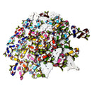 100x Bird Shape Wooden Buttons Sewing Embellishment for Kids Crafts Supplies
