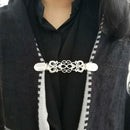 Retro Shawl Clips with Chain - Pack of 4 - Cardigan Sweater Clips Clasp,