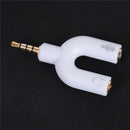 3.5mm Stereo Splitter Audio to Micphone Headset Jack Plug Adapter For Phone BX