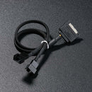 Sleeved SATA 15Pin to 2 Way 3Pin 4Pin Fan Power Adapter Extension Cable Wire