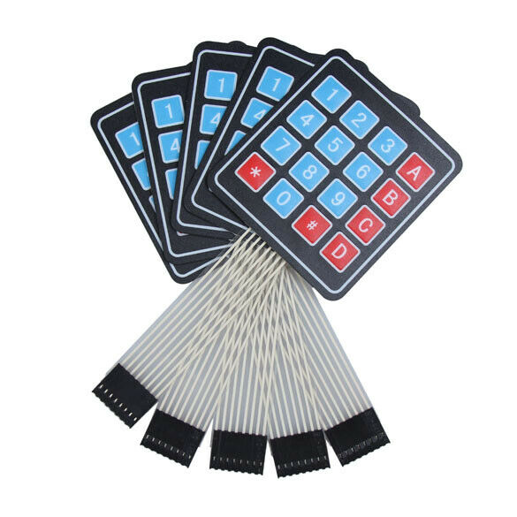 5pcs 4 x 4 Matrix Array 16 Key Membrane Switch Keypad Keyboard for Arduino