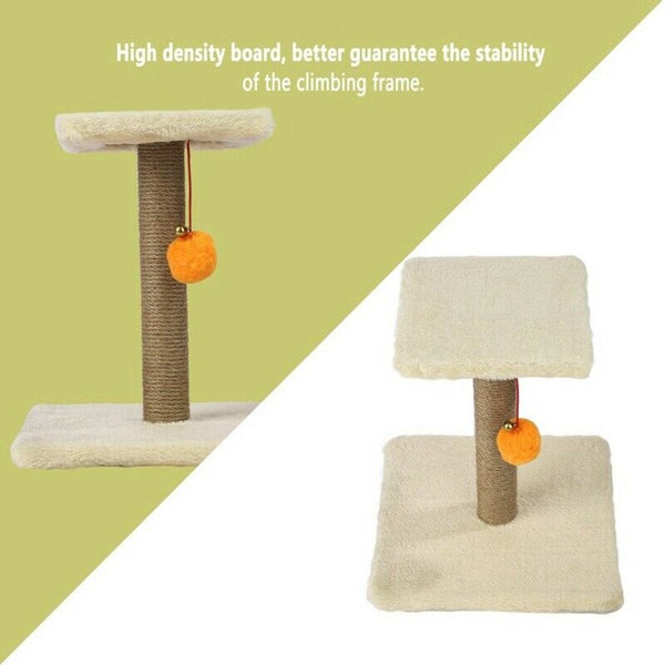 Pet Cat Tree Rope Swing Ball Scratching Post Climbing Frame Diy Assembled I