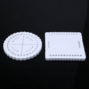 2pcs Round Square Kumihimo Macrame Braided Disk Plate Cord String Handmade Tool