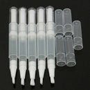 5X 3ml Portable Empty Pen Lip Balm Tube Cuticle Oil Container DIY + Brush