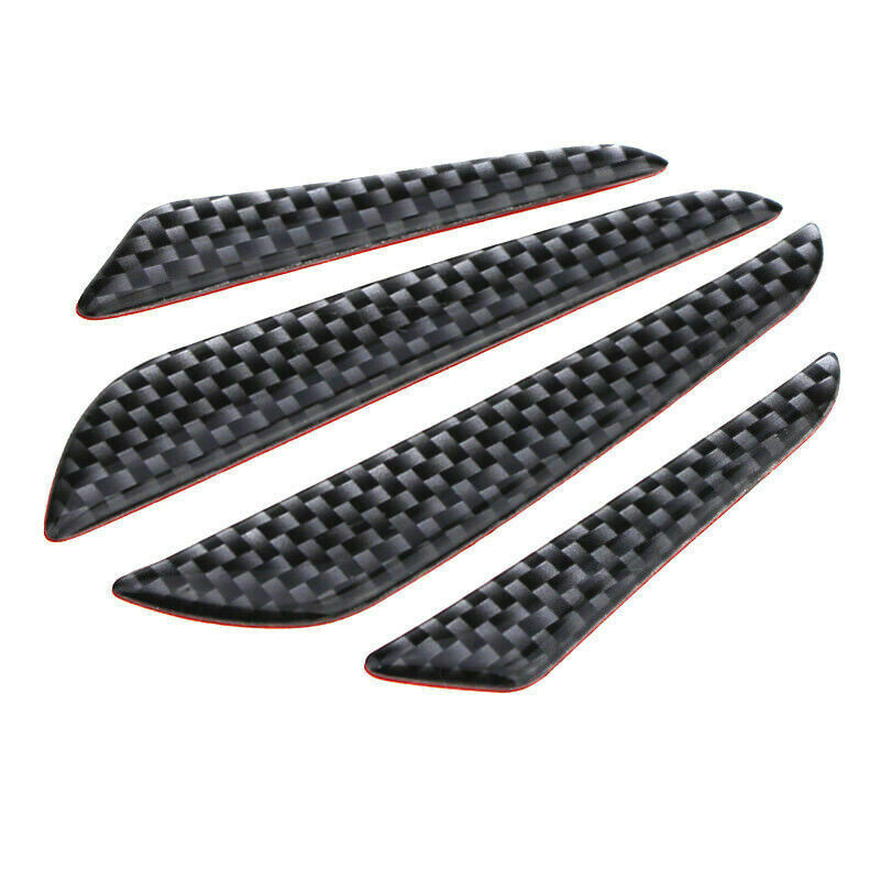 4x Anti-collision Trim Carbon Fiber Car Door Edge Guard Strip Protector Bump Bj