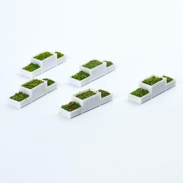 15 Packs N 1/150 Flower Beds Miniatures for Building Diorama Fairy Garden