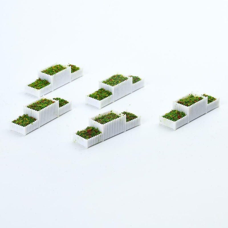 15 Packs N 1/150 Flower Beds Miniatures for Building Diorama Fairy Garden