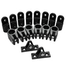 16 Pieces/Set SailBoat Deck Hinge Jaw Slide Eye End Cap For 4 Bow Bimini Top