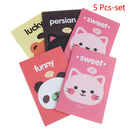 5x Portable Cute Cartoon Notepad Memo Kraft Paper Diary Notebook Exercise Boo OZ