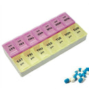 High Quality Light Yellow+Light Purple 14 Slots 7 Day Tablet Pill Storage Box