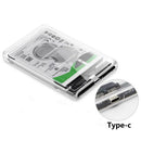 Portable with USB Cable 2.5" Hard Drive Box USB 3.1 2.5 HDD Case Type-C to SATA