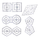 5pcs Acrylic Clear Twin Ruler Handmade Quilt Templates Patchwork Ruler Tool