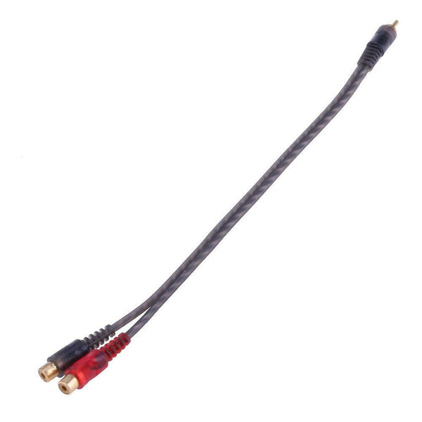 1pc 30cm 2 RCA Male to 1 RCA Female OFC Splitter Cable for Car Audio System #JT1