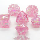 7PCS/Set DND MTG RPG Polyhedral Game Dices D4 D6 D8 D10 D12 D20 Pink
