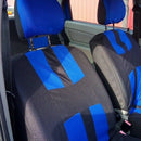 9Pcs Car Universal Front And Rear Seat Cover Seat Cover Decoration Blue
