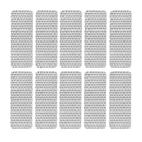 10pcs Car Reflective Stickers Warning Strip Safety Tapes (Rectangle)(White) A