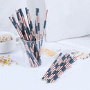 25pcs American Flag Pattern Paper Drinking Straws Independence Day Party De 3C