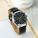 Men Luxury Stainless Steel Quartz Military Sport Leather Band Dial Wrist Watch
