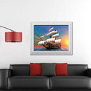 5D DIY Full Drill Diamond Painting Sailboat Cross Stitch Embroidery Craft