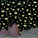 3pcs/set Luminous Rabbit Cloud Star Wall Stickers Waterproof Room Decals