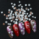 Mixed Nail Metal Flakes White Snowflakes DIY Christmas Decorations Slice Stic Fh