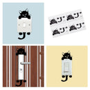 Pack 4 DIY Black Funny Cat Wall Switch Stickers Wall Decals Home Room Decor