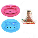 Baby Dishes Silicone Infant Bowls Plate Tableware Kids Food Holder Tray Car
