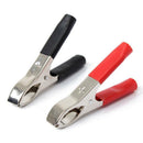 2x 75mm 30A Crocodile Alligator Car Battery Insulated Clip Clamps Red+Black 0H