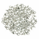 100pcs NIickle Plated Lobster Clasps Jewelry Hooks Beads Connectors