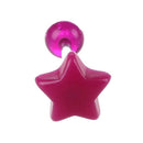 30 Multi Colors Acrylic Star Tongue Bar Ring Barbell Body Piercing
