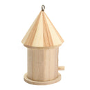 Wooden Bird House Birdhouse Hanging Nest Nesting Box With Hook Home Garden  N4J6