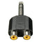 6.35mm 1/4 inch Male Stereo To 2 Dual RCA Female Y Splitter Audio Adapter CoL3M4