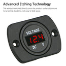 Durable Car Motorcycle Led Battery Gauge Digital Voltmeter Easy To Use 12-24V