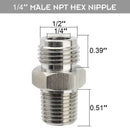 1/4 Inch Male Npt Hex Nipple Gas Ball Lock Post with Poppers Ball Lock Adap D3A7