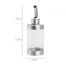 1 pcs Transparent Seasoning Oil Can 350ml Stainless Steel High Quality