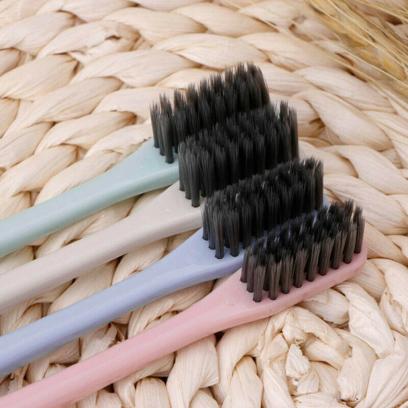 8Pcs Bamboo Charcoal Nano Ultra Soft Oral Hygiene Toothbrush Solid Oral C IZP